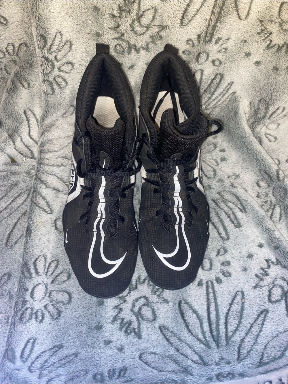Nike Black Athletic Sneakers with White Swoosh